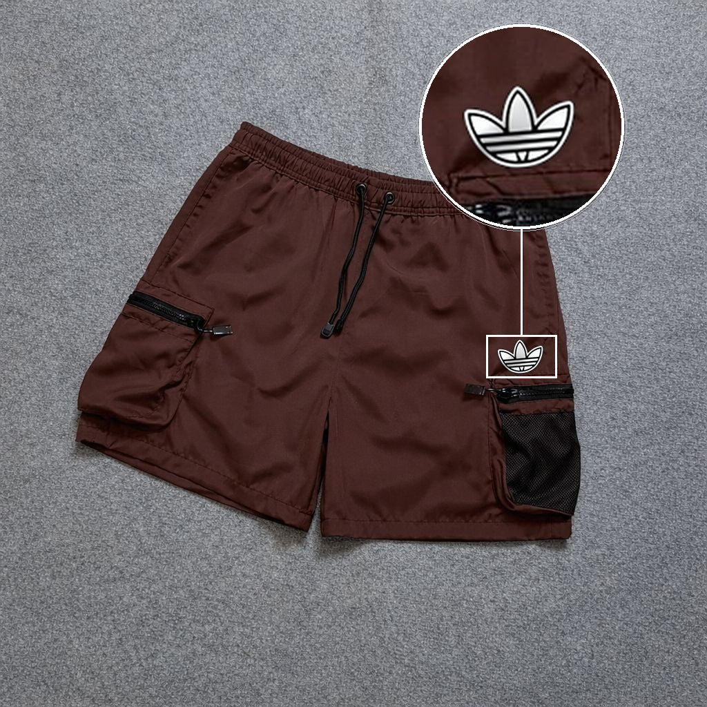 Short Premium Rede Marrom com patch Adidas P B