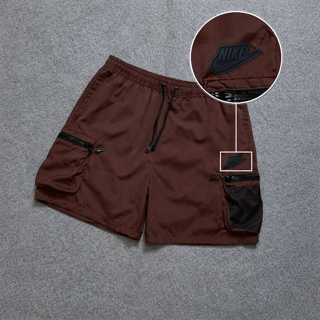 Short Premium Rede Marrom com patch Nike Preto