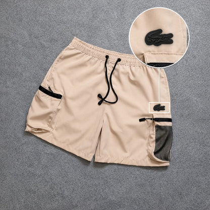Short Premium Rede Off com patch Lacoste Sp Preto