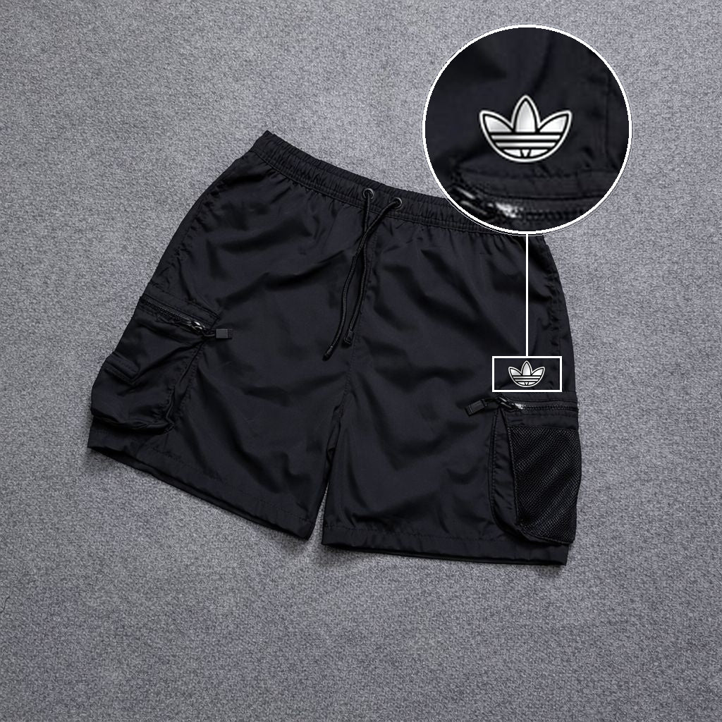 Short Premium Rede Preto com patch Adidas P B