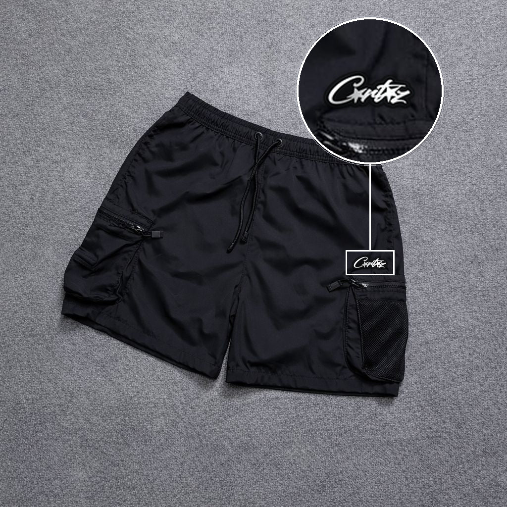 Short Premium Rede Preto com patch Cortez Escrito
