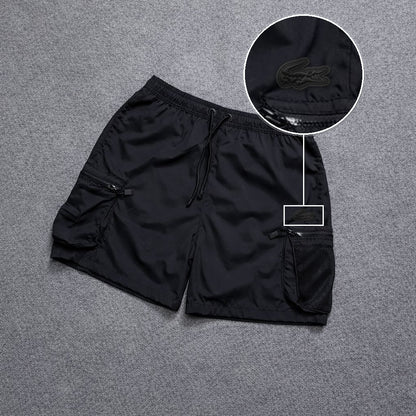 Short Premium Rede Preto com patch Lacoste Sp Preto