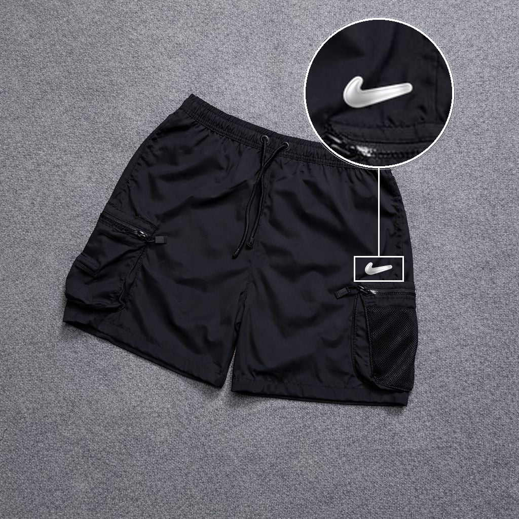 Short Premium Rede Preto com patch Nike Facao Sp Branca