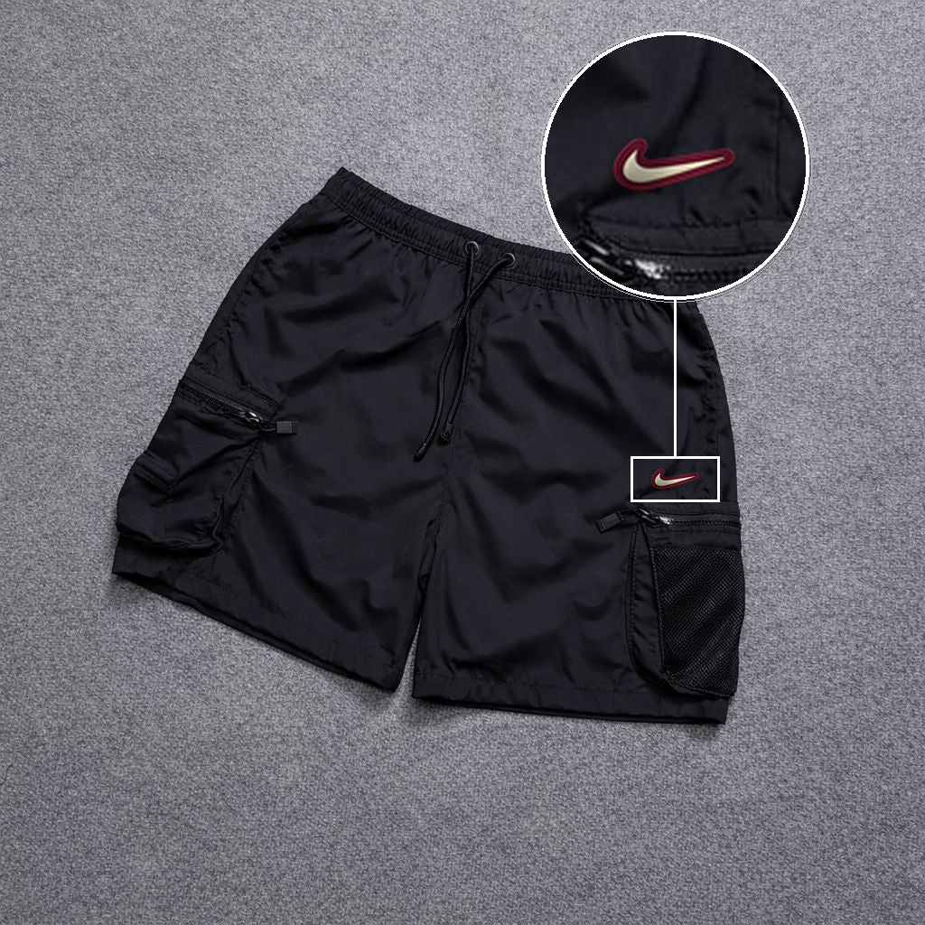 Short Premium Rede Preto com patch Nike Resinado Marrom