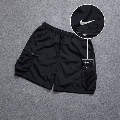 Short Premium Rede Preto com patch Nike Swoosh Branco