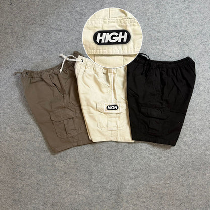 SHORT SARJA CARGO com patch High Resina Oval Preta