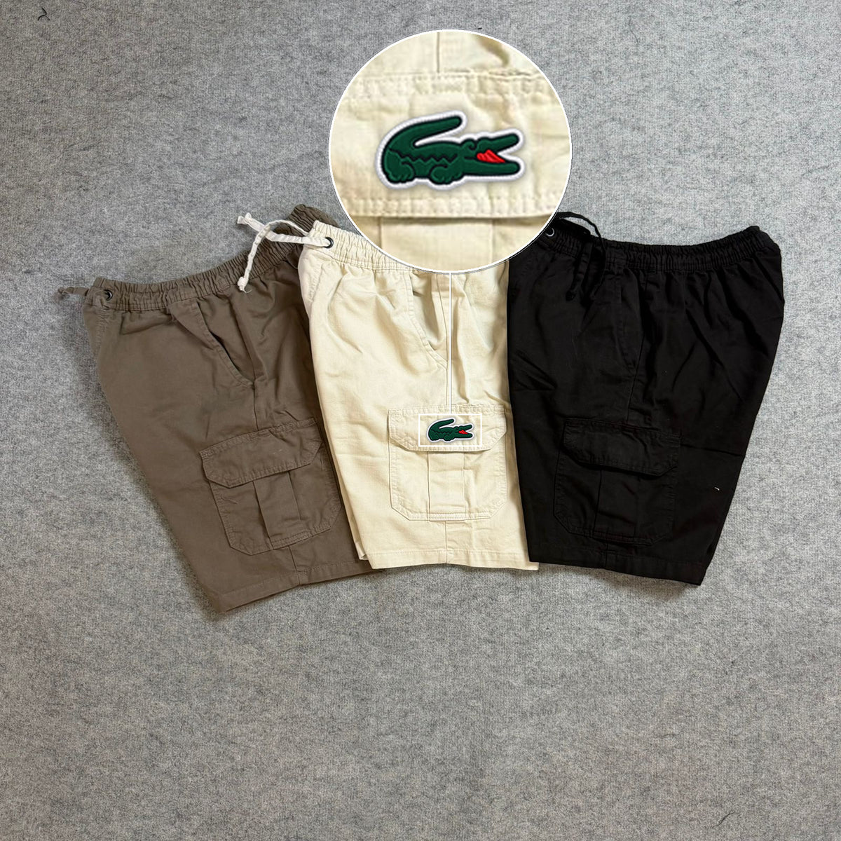 SHORT SARJA CARGO com patch Lacoste Sp