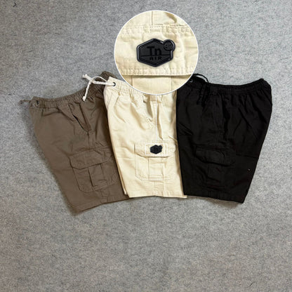 SHORT SARJA CARGO com patch Tn Resinado Preto