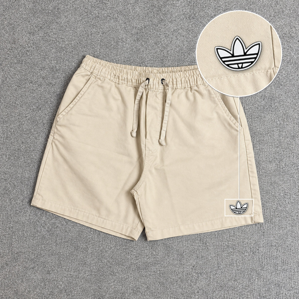 SHORT SARJA MAURICINHO AREIA com patch Adidas P B