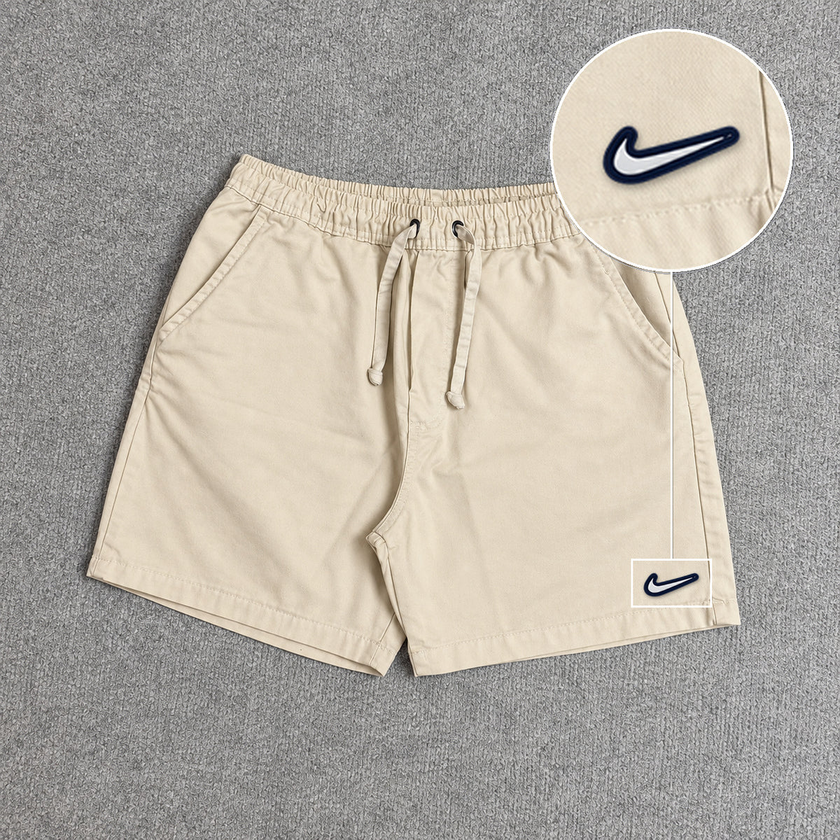SHORT SARJA MAURICINHO AREIA com patch Nike Resinado B P