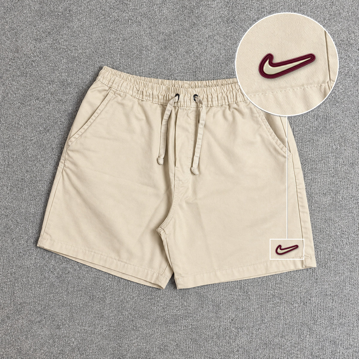 SHORT SARJA MAURICINHO AREIA com patch Nike Resinado Marrom