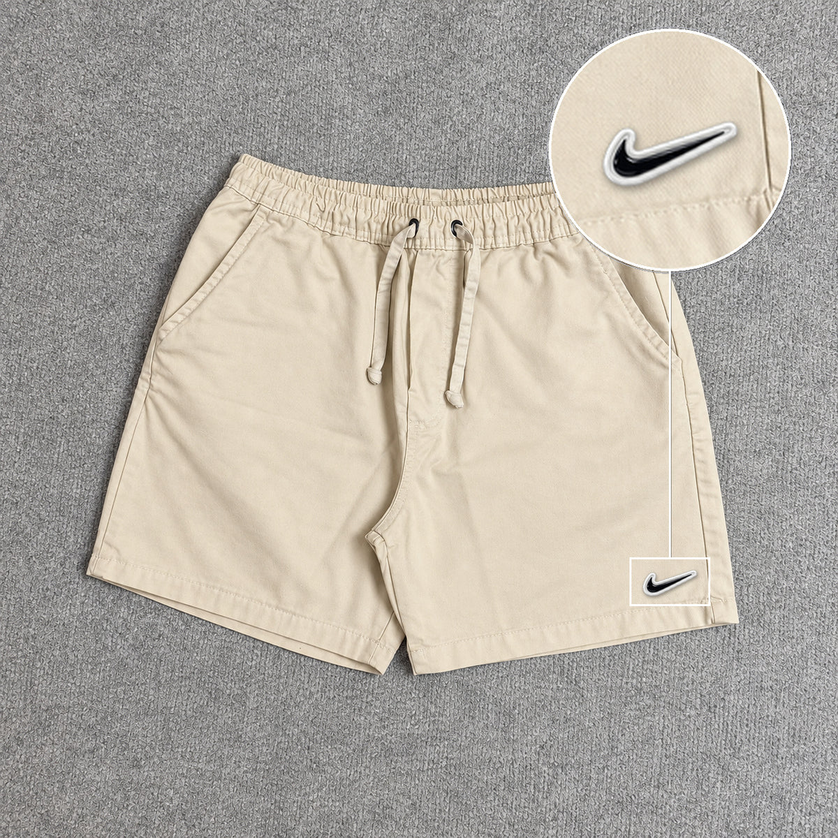 SHORT SARJA MAURICINHO AREIA com patch Nike Rs P B