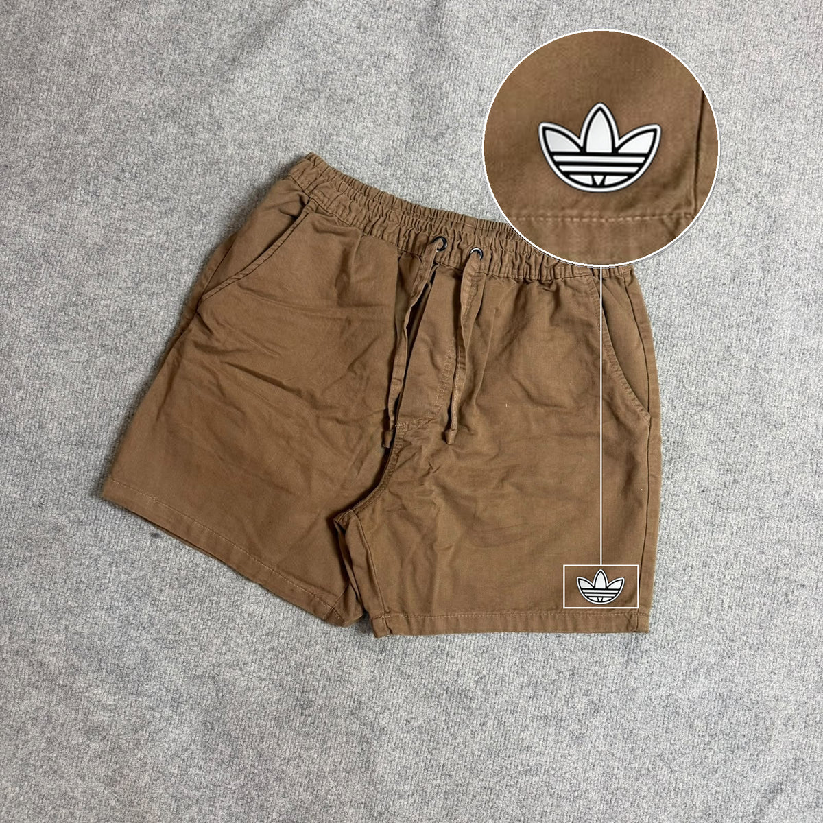 SHORT SARJA MAURICINHO CAQUI com patch Adidas P B