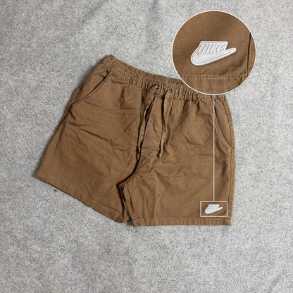 SHORT SARJA MAURICINHO CAQUI com patch Nike Branco
