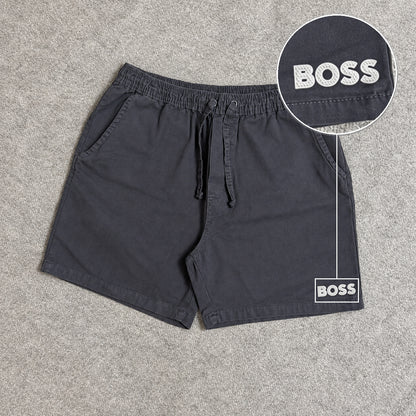 SHORT SARJA MAURICINHO CINZA CHUMBO com patch Boss Sp Branco