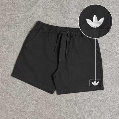SHORT SARJA MAURICINHO PRETO com patch Adidas Branco