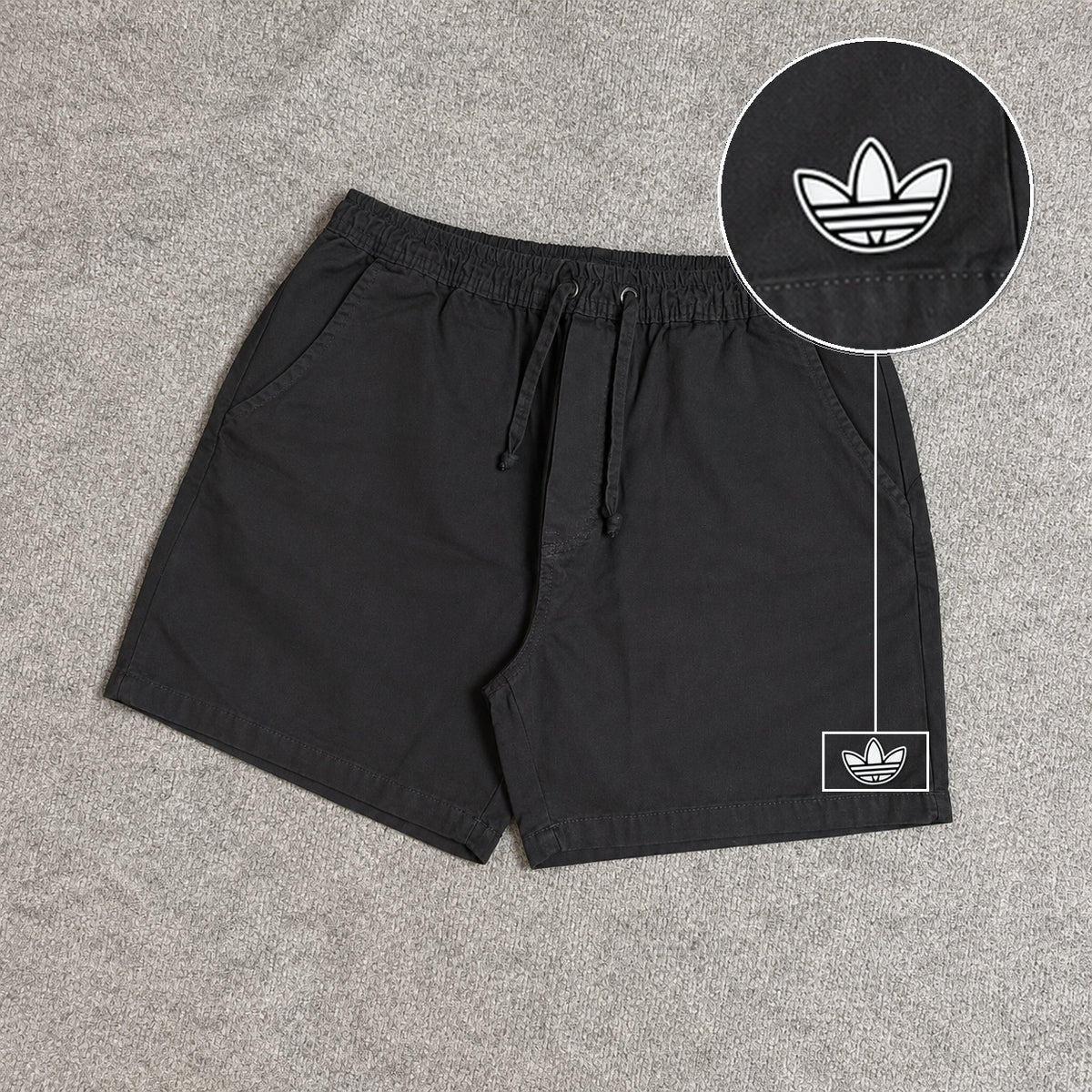 SHORT SARJA MAURICINHO PRETO com patch Adidas P B