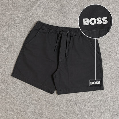 SHORT SARJA MAURICINHO PRETO com patch Boss Sp Branco