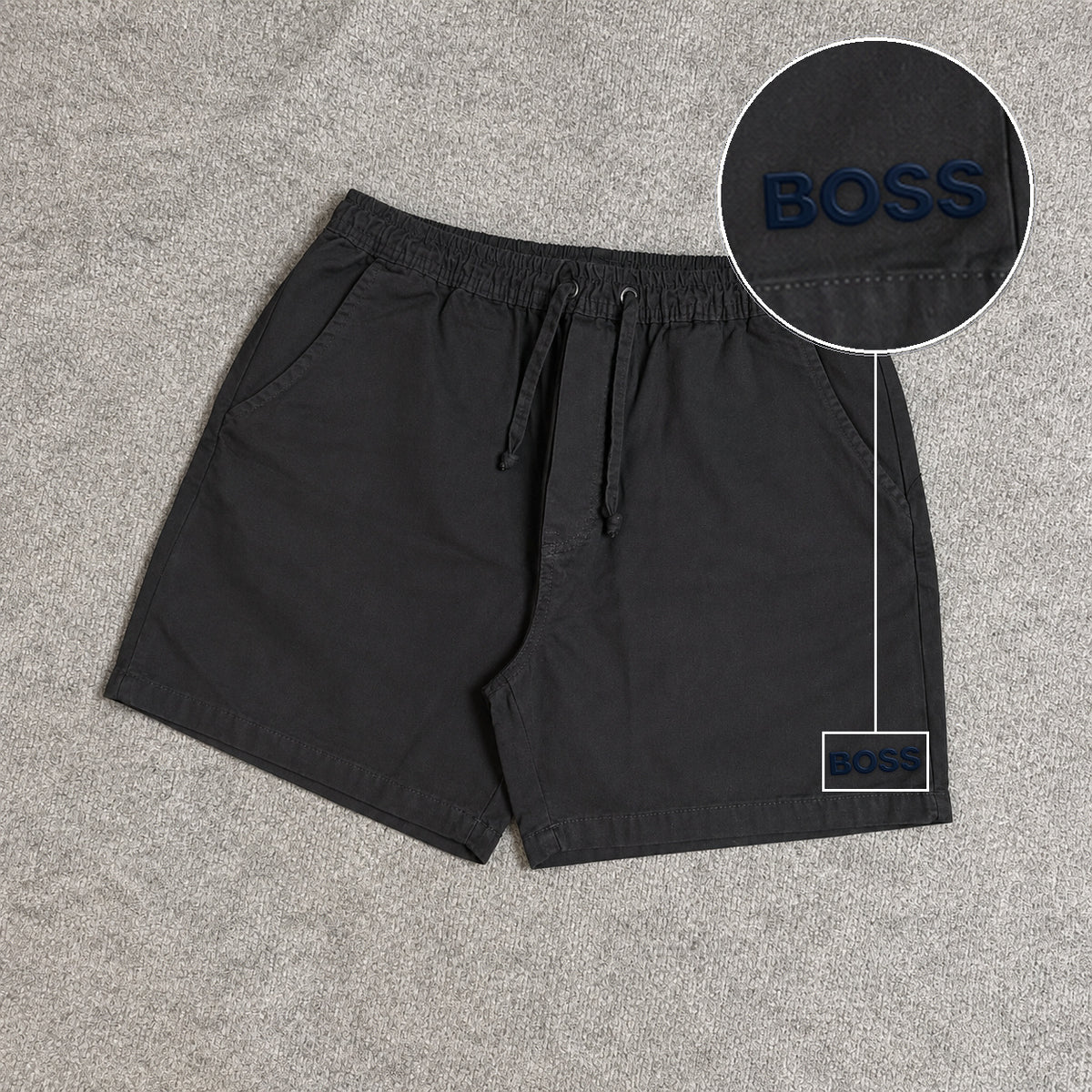 SHORT SARJA MAURICINHO PRETO com patch Boss Sp Preto
