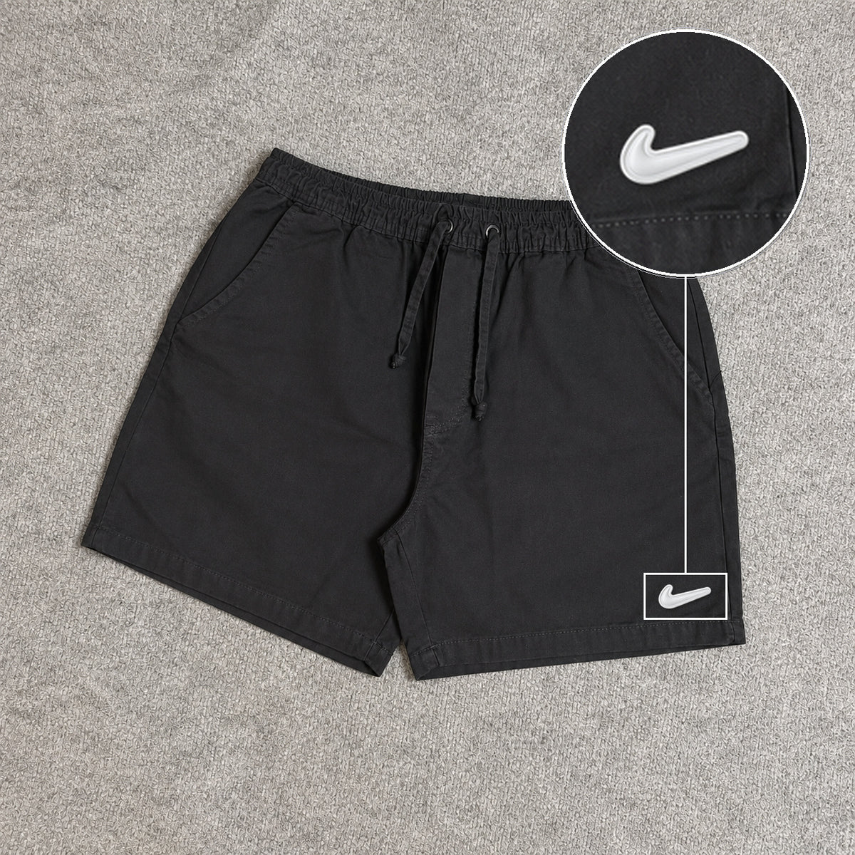 SHORT SARJA MAURICINHO PRETO com patch Nike Facao Sp Branca