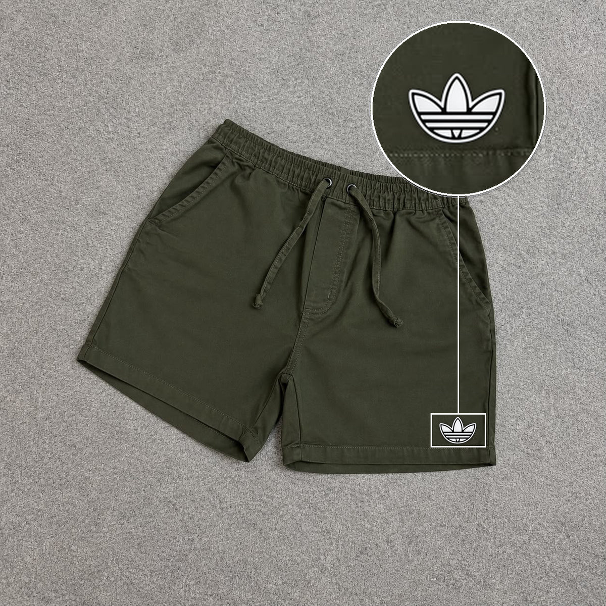 SHORT SARJA MAURICINHO VERDE MILITAR com patch Adidas P B