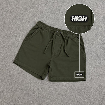 SHORT SARJA MAURICINHO VERDE MILITAR com patch High Resina Oval Preta