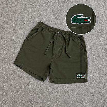 SHORT SARJA MAURICINHO VERDE MILITAR com patch Lacoste Sp