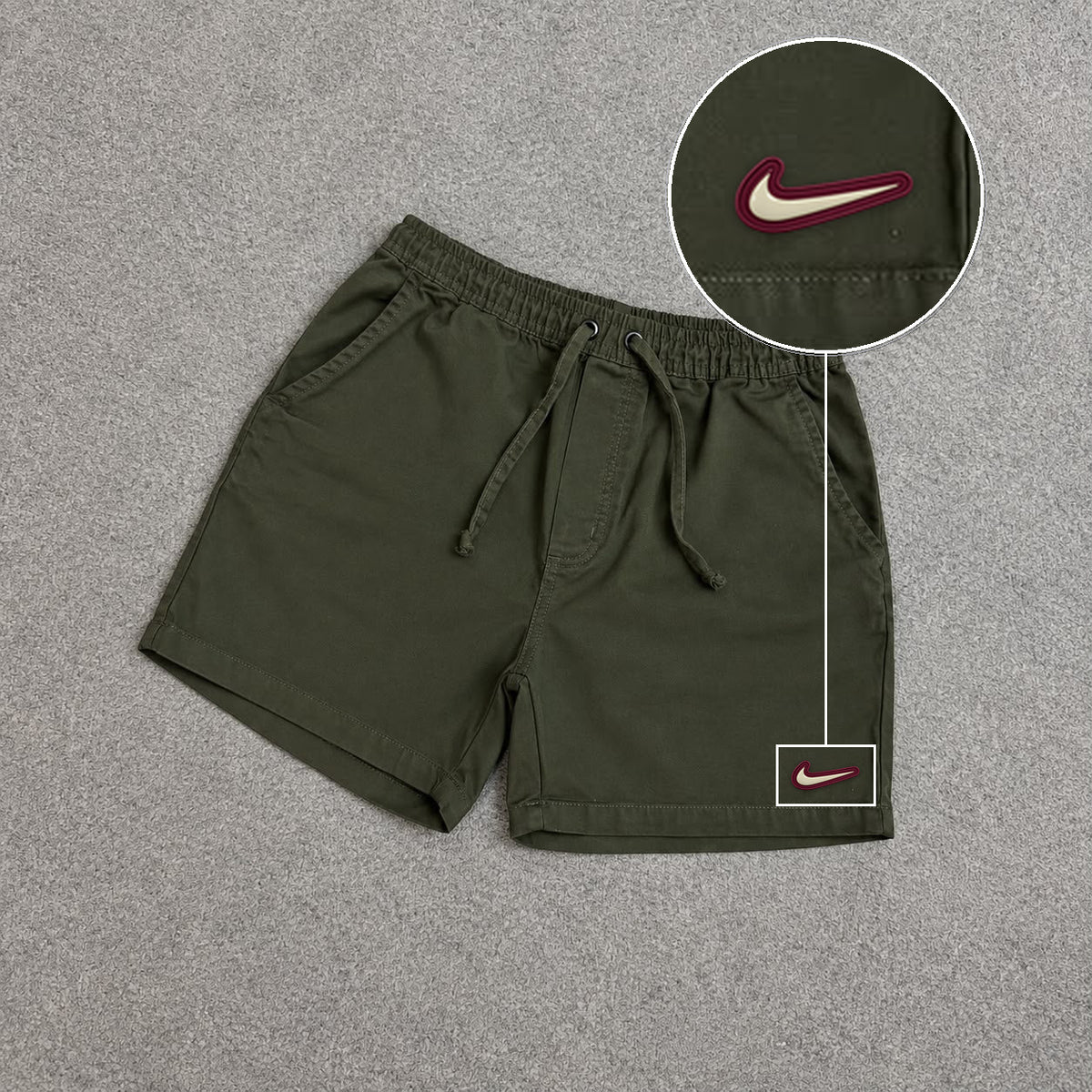 SHORT SARJA MAURICINHO VERDE MILITAR com patch Nike Resinado Marrom