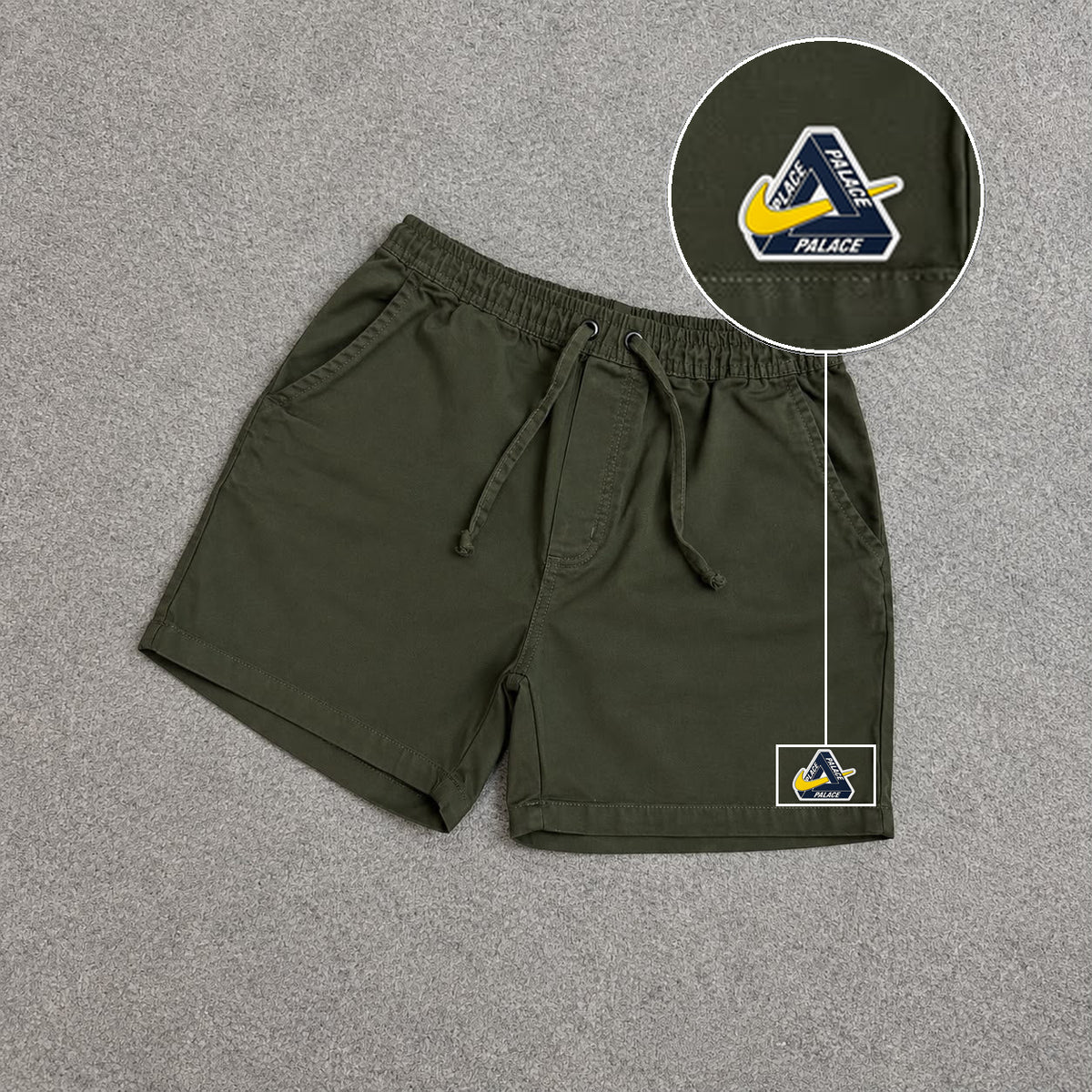 SHORT SARJA MAURICINHO VERDE MILITAR com patch Palace